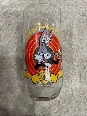 Vintage Bugs Bunny 50th Anniversary Glass